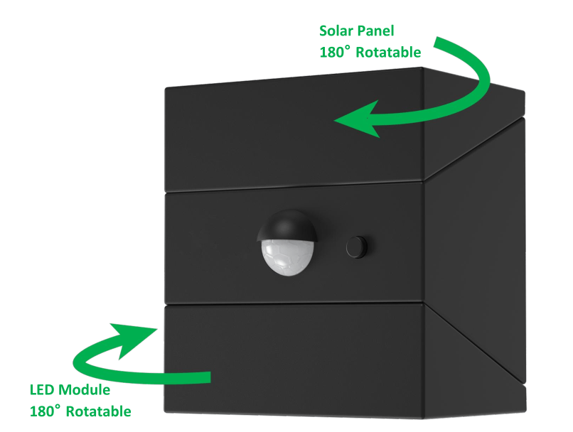 Lunar V Twist – Solar Light With PIR